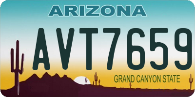 AZ license plate AVT7659