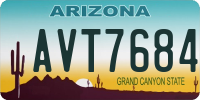 AZ license plate AVT7684