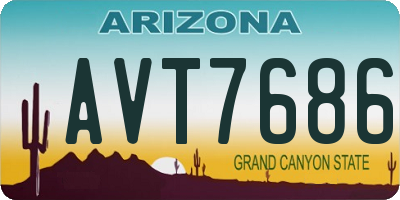 AZ license plate AVT7686