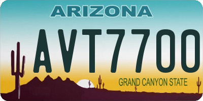 AZ license plate AVT7700
