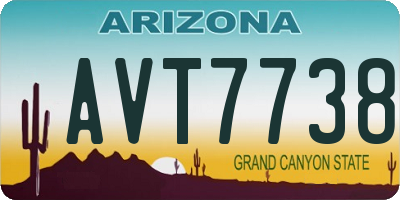 AZ license plate AVT7738