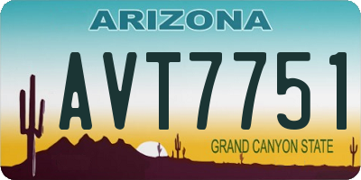AZ license plate AVT7751