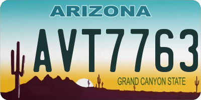 AZ license plate AVT7763