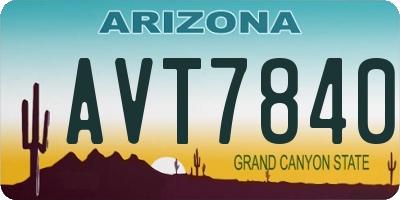 AZ license plate AVT7840