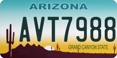 AZ license plate AVT7988