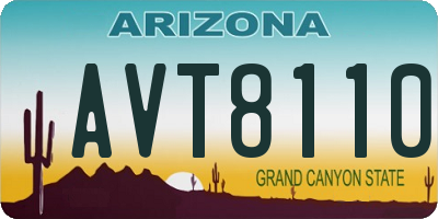 AZ license plate AVT8110