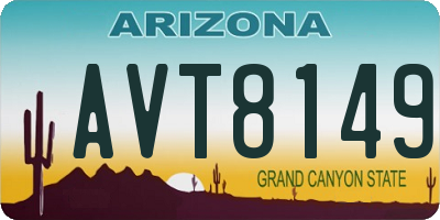 AZ license plate AVT8149