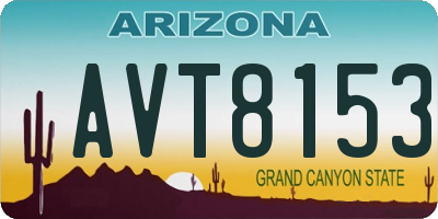 AZ license plate AVT8153