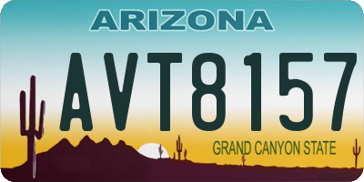 AZ license plate AVT8157