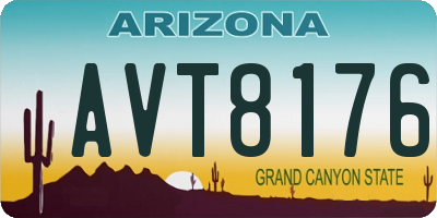 AZ license plate AVT8176