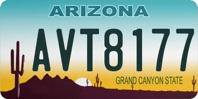 AZ license plate AVT8177