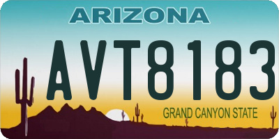 AZ license plate AVT8183