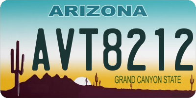AZ license plate AVT8212