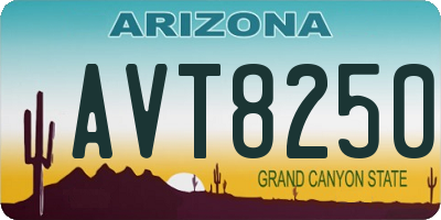 AZ license plate AVT8250
