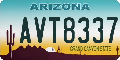 AZ license plate AVT8337