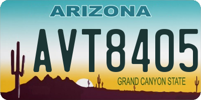 AZ license plate AVT8405