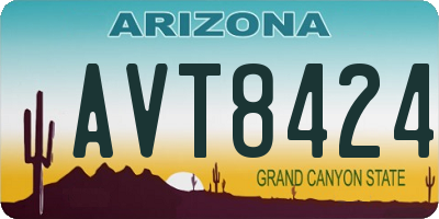 AZ license plate AVT8424
