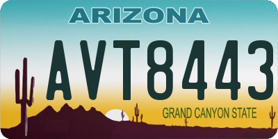 AZ license plate AVT8443