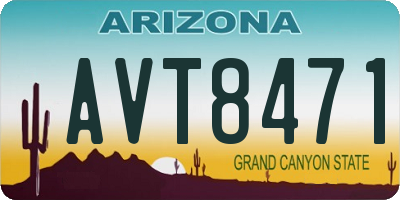 AZ license plate AVT8471