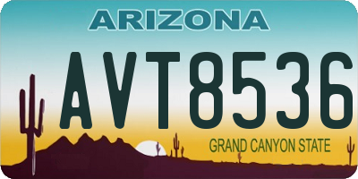 AZ license plate AVT8536