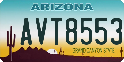 AZ license plate AVT8553