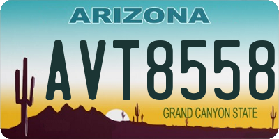 AZ license plate AVT8558
