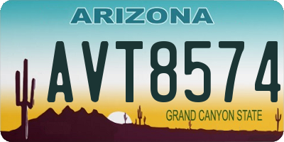 AZ license plate AVT8574