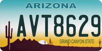 AZ license plate AVT8629