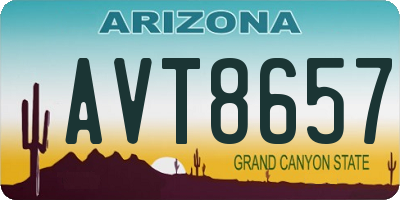 AZ license plate AVT8657