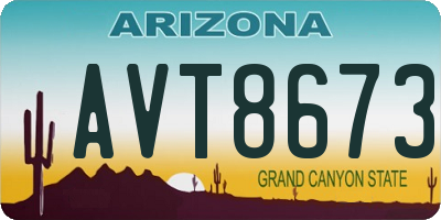 AZ license plate AVT8673