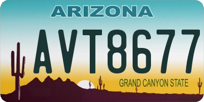 AZ license plate AVT8677