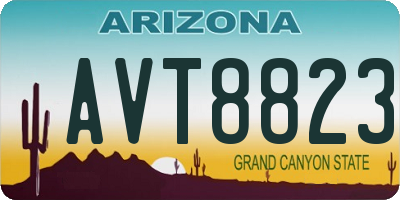 AZ license plate AVT8823