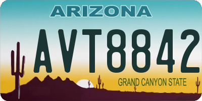 AZ license plate AVT8842