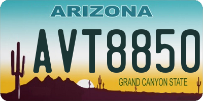 AZ license plate AVT8850