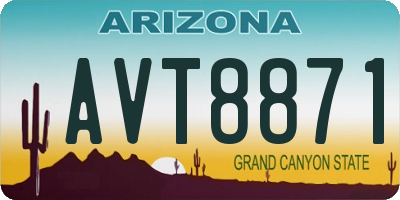 AZ license plate AVT8871