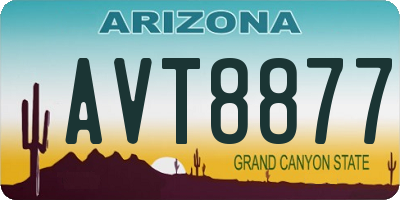 AZ license plate AVT8877