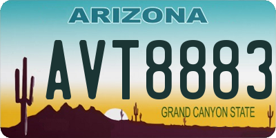AZ license plate AVT8883