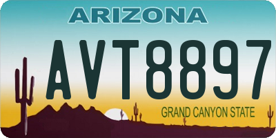 AZ license plate AVT8897