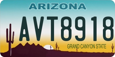 AZ license plate AVT8918
