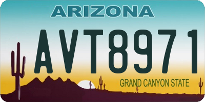 AZ license plate AVT8971