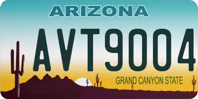 AZ license plate AVT9004