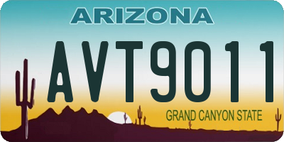 AZ license plate AVT9011