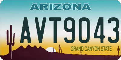 AZ license plate AVT9043