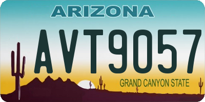 AZ license plate AVT9057
