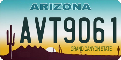 AZ license plate AVT9061