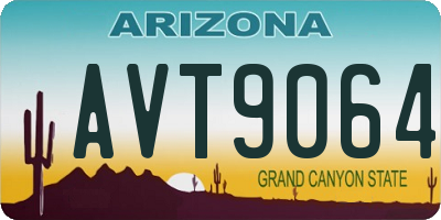 AZ license plate AVT9064