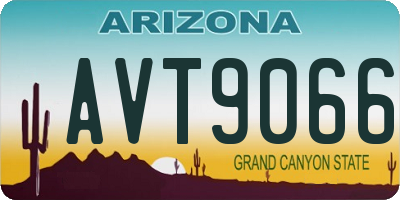 AZ license plate AVT9066