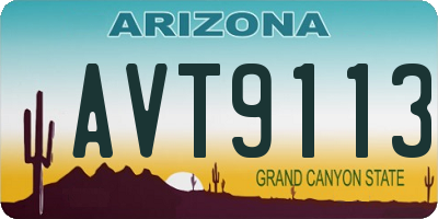 AZ license plate AVT9113