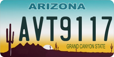 AZ license plate AVT9117