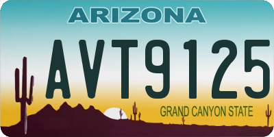 AZ license plate AVT9125